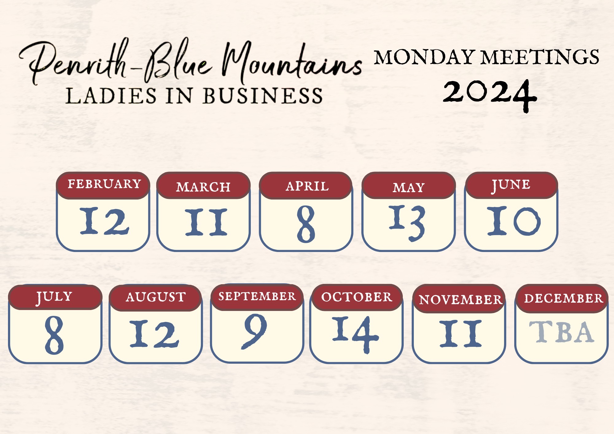 Penrith Blue Mountains Networking Meetings 2024
